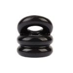 Stacked Dual Pleasure Ring Black