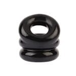 Stacked Dual Pleasure Ring Black