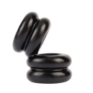 Double Stacked Dual Pleasure Ring Black 168668 1 Double Stacked Dual Pleasure Ring Black