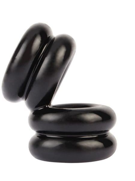 Double Stacked Dual Pleasure Ring Black