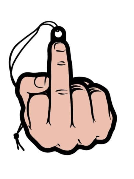 Middle Finger Air Freshener Peach