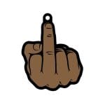 Middle Finger Air Freshener Brown