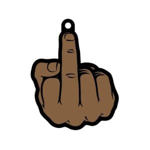 168744 1 Middle Finger Air Freshener Brown