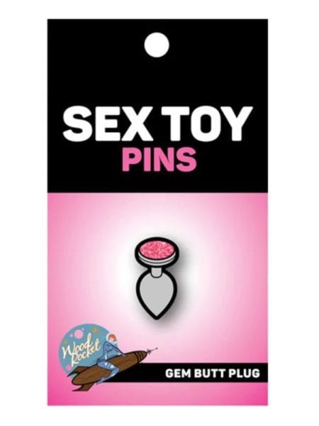 Gem Butt Plug Enamel Pin
