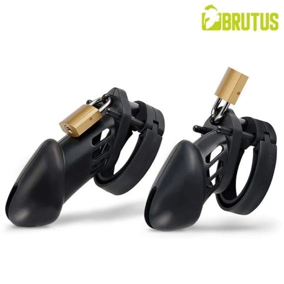 Brutus Denial Silicone Chastity 2 Cage Set Black Brutus Denial Silicone Chastity 2 Cage Set Black
