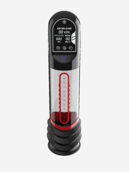 ISP90 Curve Infrared Automatic LCD Penis Pump Red