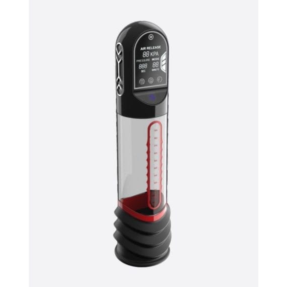 Isp90 Curve Infrared Automatic Lcd Penis Pump Red ISP90 Curve Infrared Automatic LCD Penis Pump Red