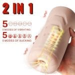 Suctroker Dual Density Vibrating Sucking Vaginal Masturbator V1