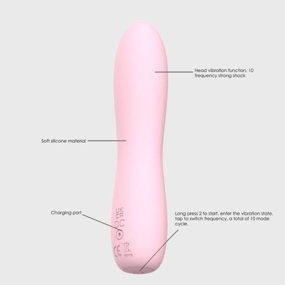 Bella Silicone 140mm Bullet Massager Pink