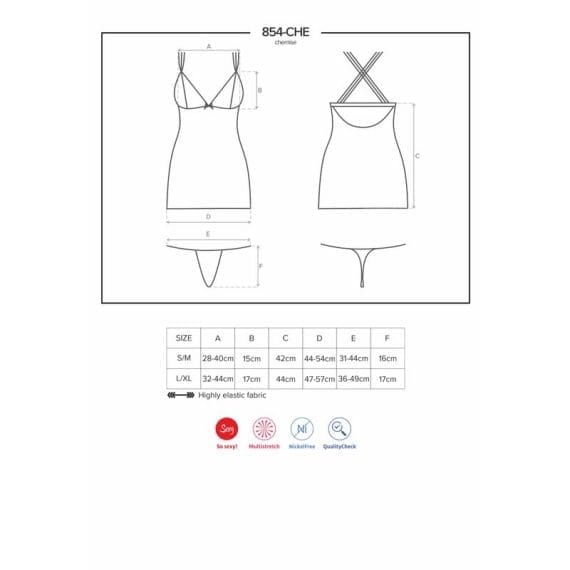 Mesh and Lace Chemise And Thong