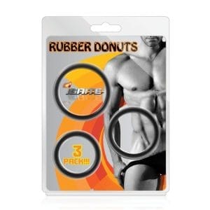 Rubber Donuts Cock Rings 3 Pc Black 162667 1 Rubber Donuts Cock Rings 3 Pc Black