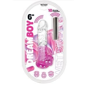 168920 1 Jelly Vibrator Dream Boy USB 6in Pink