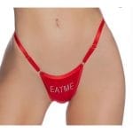 Crotchless Sexy Bling Thong Black