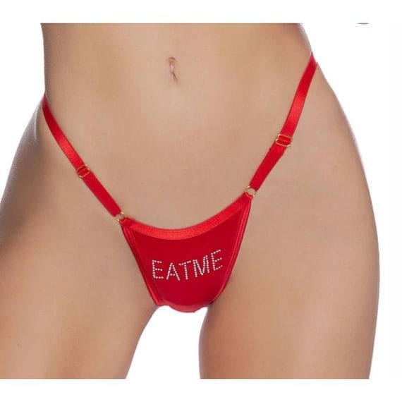 Crotchless Sexy Bling Thong Black Crotchless Sexy Bling Thong Black